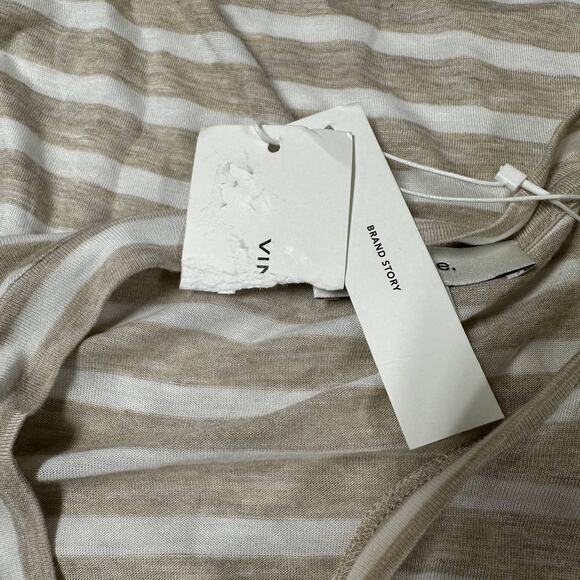 Vince NWT Stripe Bracelet Sleeve Crewneck Long Sleeve T-Shirt Size XL Soft Cozy - Picture 7 of 12